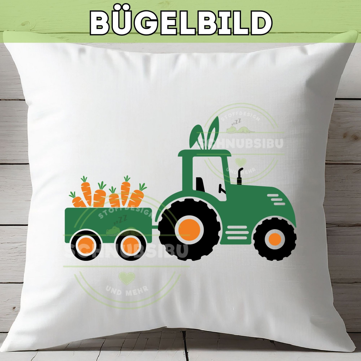 Bügelbild Ostertraktor